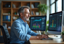 Pare-feu : quels éléments le constituent et leur rôle dans la sécurité en ligne ? Homme d'âge moyen travaillant sur un ordinateur dans un bureau moderne