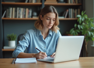 Créer une base de données soi-même : les étapes essentielles à connaître Jeune femme au bureau travaillant sur son ordinateur