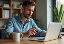 Électricité : laisser une clé USB branchée, consomme-t-il de l’électricité ? Jeune homme débranchant une clé USB sur un bureau moderne
